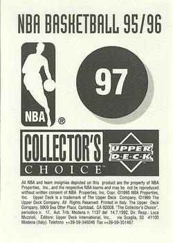 1995-96 Collector's Choice European Stickers #97 John Stockton Back