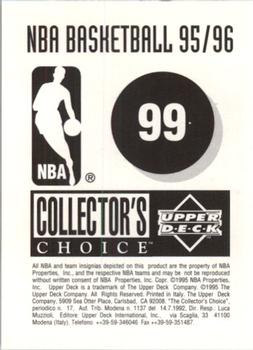 1995-96 Collector's Choice European Stickers #99 Karl Malone Back