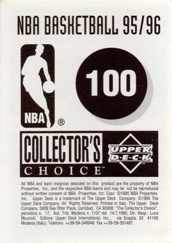 1995-96 Collector's Choice European Stickers #100 Tom Chambers Back