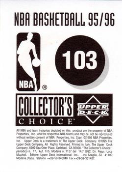 1995-96 Collector's Choice European Stickers #103 Atlanta Hawks Logo Back
