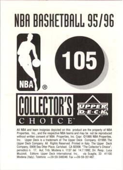 1995-96 Collector's Choice European Stickers #105 Craig Ehlo Back