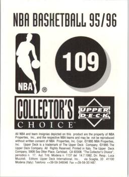 1995-96 Collector's Choice European Stickers #109 Ken Norman Back