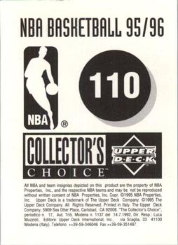 1995-96 Collector's Choice European Stickers #110 Jon Koncak Back
