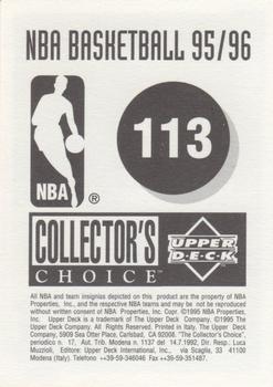 1995-96 Collector's Choice European Stickers #113 Dell Curry Back