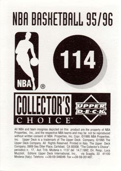 1995-96 Collector's Choice European Stickers #114 Muggsy Bogues Back