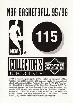1995-96 Collector's Choice European Stickers #115 Scott Burrell Back