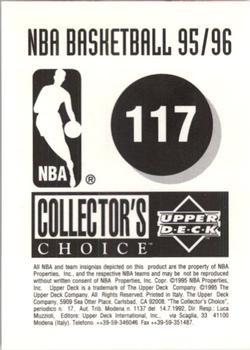 1995-96 Collector's Choice European Stickers #117 Robert Parish Back