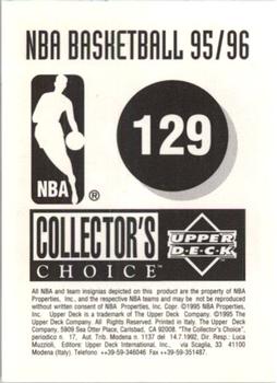 1995-96 Collector's Choice European Stickers #129 Terrell Brandon Back