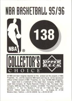 1995-96 Collector's Choice European Stickers #138 Terry Mills Back
