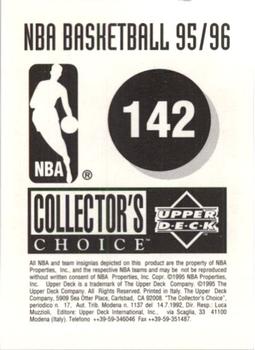 1995-96 Collector's Choice European Stickers #142 Reggie Miller Back