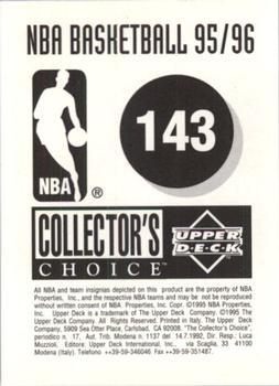 1995-96 Collector's Choice European Stickers #143 Mark Jackson Back