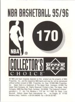 1995-96 Collector's Choice European Stickers #170 Kevin Willis Back
