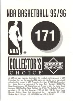 1995-96 Collector's Choice European Stickers #171 Matt Geiger Back