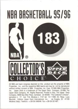 1995-96 Collector's Choice European Stickers #183 John Starks Back