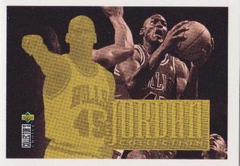 1995-96 Collector's Choice European Stickers - Michael Jordan #MJ4 Michael Jordan / Jordan Collection Front