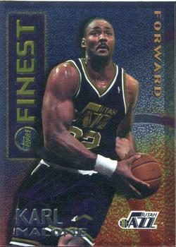 1995-96 Finest - Mystery Borderless Silver #M12 Karl Malone Front