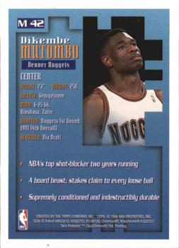 1995-96 Finest - Mystery Borderless Silver #M42 Dikembe Mutombo Back