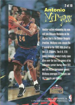 1995-96 Fleer - Rookie Phenom Hot Pack #2 Antonio McDyess Back