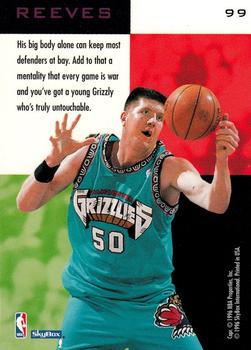 1995-96 SkyBox E-XL - Blue #99 Bryant Reeves Back