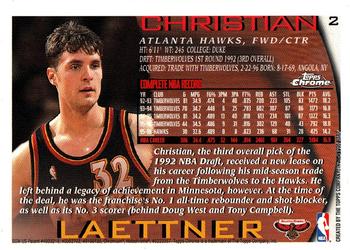 1996-97 Topps Chrome #2 Christian Laettner Back