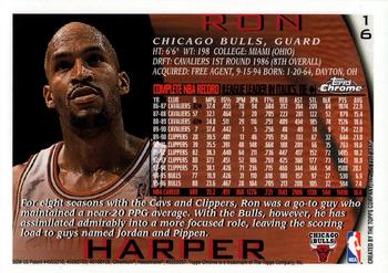 1996-97 Topps Chrome #16 Ron Harper Back