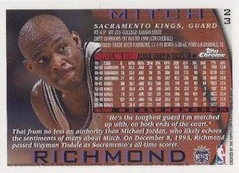 1996-97 Topps Chrome #23 Mitch Richmond Back