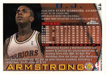 1996-97 Topps Chrome #43 B.J. Armstrong Back