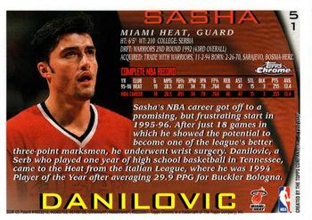 1996-97 Topps Chrome #51 Sasha Danilovic Back