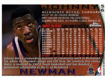 1996-97 Topps Chrome #56 Johnny Newman Back