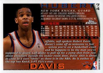 1996-97 Topps Chrome #74 Hubert Davis Back