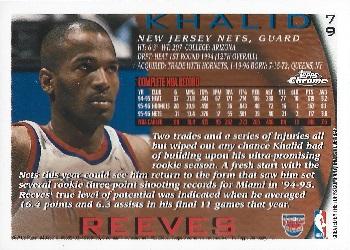 1996-97 Topps Chrome #79 Khalid Reeves Back