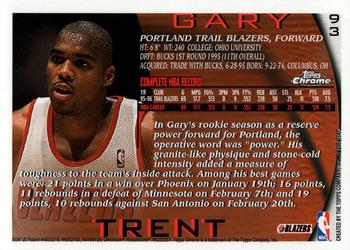 1996-97 Topps Chrome #93 Gary Trent Back