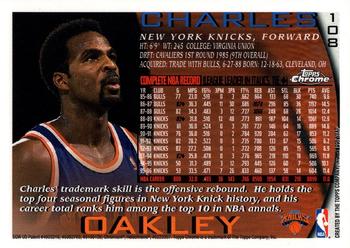 1996-97 Topps Chrome #108 Charles Oakley Back