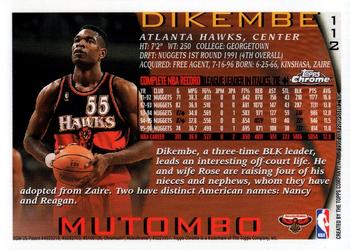 1996-97 Topps Chrome #112 Dikembe Mutombo Back