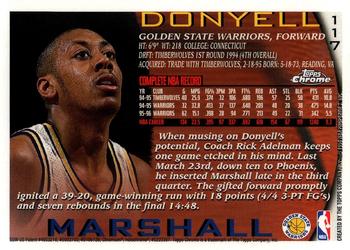 1996-97 Topps Chrome #117 Donyell Marshall Back