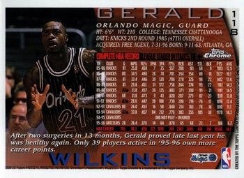 1996-97 Topps Chrome #118 Gerald Wilkins Back