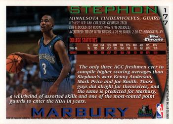 1996-97 Topps Chrome #177 Stephon Marbury Back