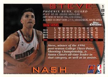 1996-97 Topps Chrome #182 Steve Nash Back