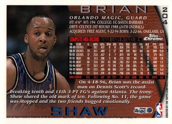 1996-97 Topps Chrome #204 Brian Shaw Back