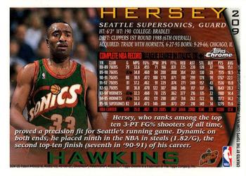 1996-97 Topps Chrome #209 Hersey Hawkins Back