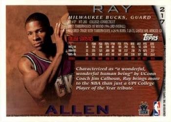 1996-97 Topps Chrome #217 Ray Allen Back