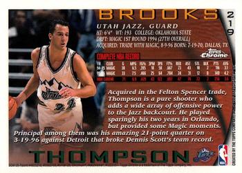 1996-97 Topps Chrome #219 Brooks Thompson Back