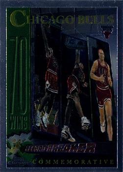 1996-97 Topps Chrome #72 Chicago Bulls 72 Wins / Michael Jordan / Scottie Pippen / Dennis Rodman Front