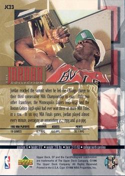 1995-96 SP Championship - The Jordan Collection #JC23 Michael Jordan Back