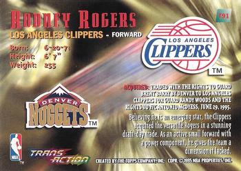 1995-96 Stadium Club - Members Only #T91 Rodney Rogers Back