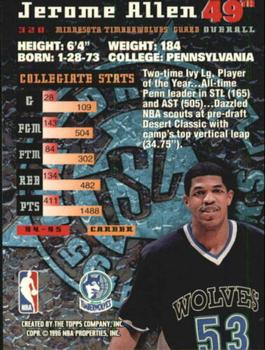 1995-96 Stadium Club - Members Only #320 Jerome Allen Back