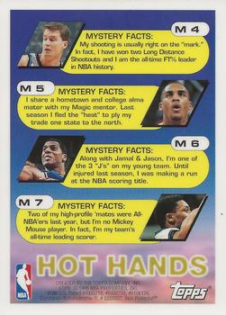 1995-96 Topps - Mystery Finest Refractors #M7 Nick Anderson Back