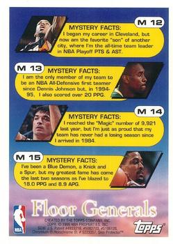 1995-96 Topps - Mystery Finest Refractors #M12 Kevin Johnson Back