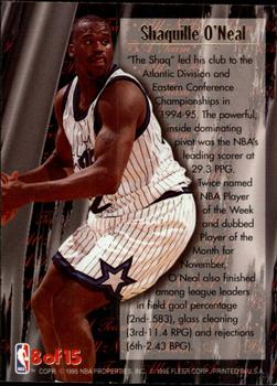 1995-96 Ultra - All-NBA Gold Medallion #8 Shaquille O'Neal Back