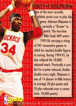 1995-96 Ultra - Double Trouble Gold Medallion #5 Hakeem Olajuwon Back